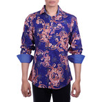 Kyler Long Sleeve Button-Up Shirt // Navy (XS)