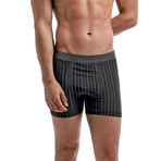 Striped Seamless Short // Black + Gray (OS)