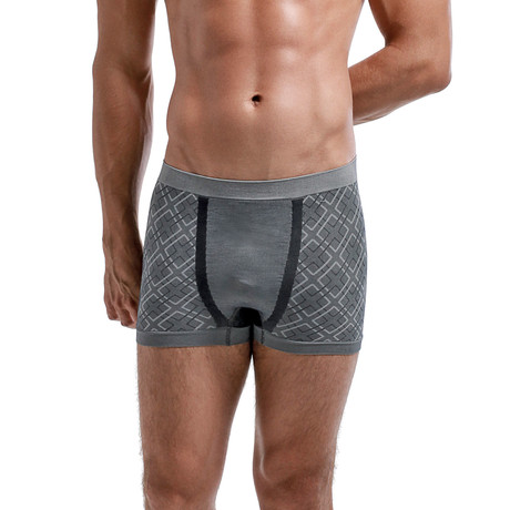 Seamless Pucker Pouch Short // Gray + Black (OS)