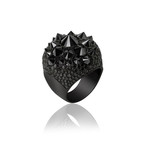 Black Diamond Cluster Ring // Black Gold (10)