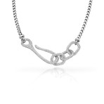 White Diamond Connected Necklace // White Gold