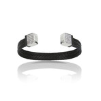 Black Diamond Mesh Bracelet // Black Steel