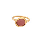 Fred of Paris Belle Rives 18k Rose Gold Pink Quartz Ring // Ring Size: 5.5