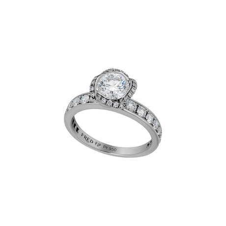 Fred of Paris Fleur Celeste Platinum Diamond Ring // Ring Size: 5.75
