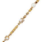 Fred of Paris Baie De Anges 18k Yellow Gold Diamond + Freshwater Pearl Necklace II