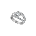 Fred of Paris Lovelight Platinum Diamond Ring I // Ring Size: 5.25