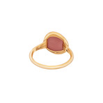 Fred of Paris Belle Rives 18k Rose Gold Pink Quartz Ring // Ring Size: 5.5