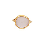 Fred of Paris Belles Rives 18k Rose Gold Pink Quartz Ring // Ring Size: 6.75
