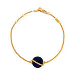 Fred of Paris Baie De Anges 18k Yellow Gold Diamond + Lapiz Lazuli Bracelet