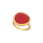 Fred of Paris Belles Rives 18k Rose Gold Rhodochrosite Ring // Ring Size: 6.25