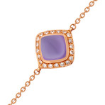 Fred of Paris Paindesucre 18k Rose Gold Diamond + Amethyst Bracelet