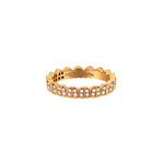 Fred of Paris Une Ile D'or 18k Yellow Gold Diamond Ring // Ring Size: 6.75