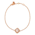 Fred of Paris Paindesucre 18k Rose Gold Diamond + Pink Quartz Bracelet