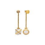 Fred of Paris Baie De Anges 18k Yellow Gold Diamond + Freshwater Pearl Earrings I