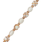 Fred of Paris Baie De Anges 18k Yellow Gold Diamond + Freshwater Pearl Necklace I