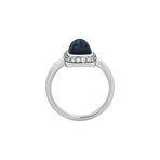 Fred of Paris Paindesucre 18k White Gold London Blue Topaz Ring // Ring Size: 5.25