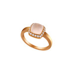 Fred of Paris Paindesucre 18k Rose Gold Diamond + Pink Quartz Ring (Ring Size: 6.5)