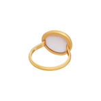 Fred of Paris Belles Rives 18k Rose Gold Pink Quartz Ring // Ring Size: 6.75