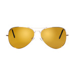 Eagle Eyes Optic // Memory Flex Polarized Sunglasses // Gold + Gold Flash Mirror