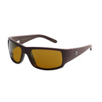 Eagle Eyes Optic // Cozmoz Polarized Sunglasses // Brown + Gold Flash Mirror
