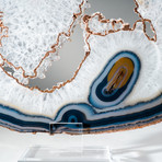 Banded Agate Slice + Acrylic Display Stand