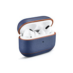 AirPod Pro Leather Case // Navy + Brown Trim