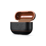 AirPod Pro Leather Case // Black + Brown Trim