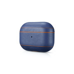AirPod Pro Leather Case // Navy + Brown Trim