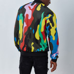 Abstract Bomber Jacket // Multicolor (S)