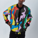 Abstract Bomber Jacket // Multicolor (M)
