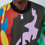 Abstract Bomber Jacket // Multicolor (2XL)
