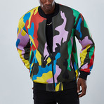 Abstract Bomber Jacket // Multicolor (L)