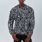 Hypnotic Sweatshirt // Black + White (XL)