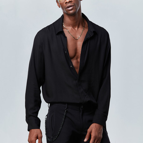Classic Long Sleeve Shirt // Black (XL)