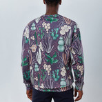Cactus Sweatshirt // Purple (L)