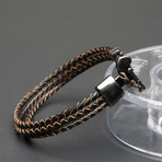 Ade Niro Leather Bracelet // Brown (Small - 6.5")