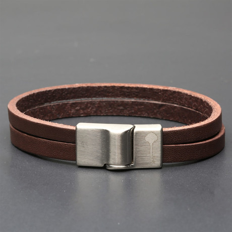 Huerta Leather Bracelet // Brown (Small - 6.5")