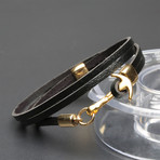 Anchor Wrap Bracelet // Black (Small - 6.5")
