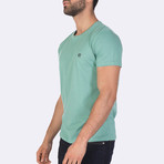 Chandler Short-Sleeve Polo Shirt // Green + Navy (XS)