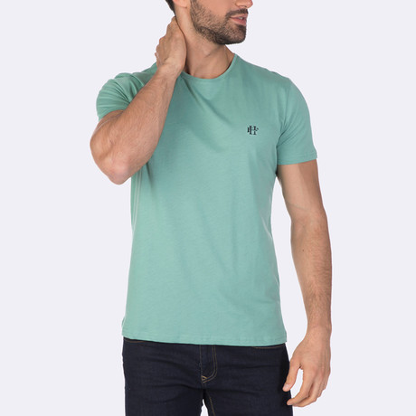 Chandler Short-Sleeve Polo Shirt // Green + Navy (XS)