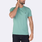 Chandler Short-Sleeve Polo Shirt // Green + Navy (2XL)