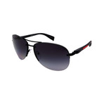 Men's Aviator PS56MS-DG05W1 Polarized Sunglasses // Black + Gray Gradient