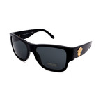 Versace // Men's VE4275-GB187 Square Sunglasses // Shiny Black + Gold + Gray