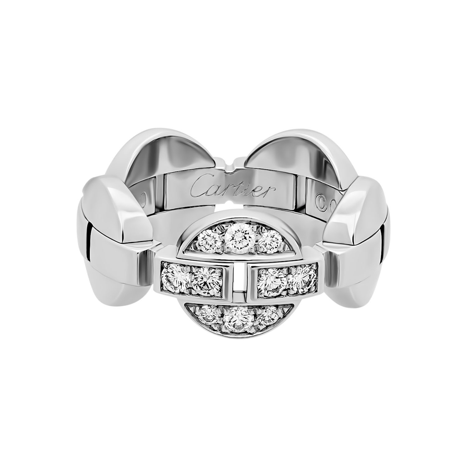Cartier 18k White Gold Diamond Ring 