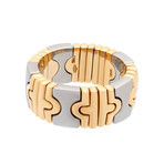 Bulgari 18k Yellow Gold + Stainless Steel Open Parentesi Ring // Ring Size: 6.75 // Pre-Owned
