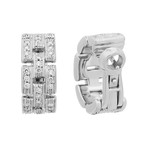 Cartier 18k White Gold Diamond Maillon Panthere Earrings // Pre-Owned