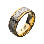 Steel Weave Ring // Gold Plated (Size 9)