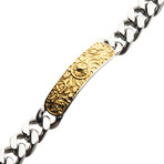 Steel Nymeria Lion ID Chain Bracelet // Gold Plated