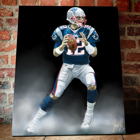 Tom Brady // GOAT // Canvas (20"W x 16"H x 1.5"D)