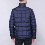 Slim-Fit Quilted Coat // Navy (Euro: 54)